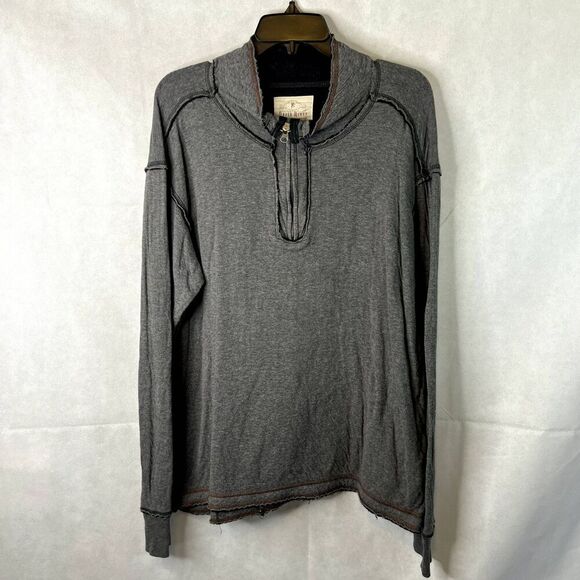 North River Raw Hem Long Sleeve 1/4 Zip Shirt Mens Size Large - Picture 11 of 11